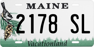 ME license plate 2178SL