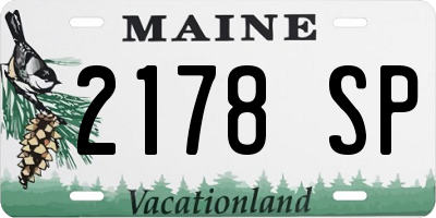 ME license plate 2178SP