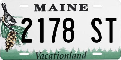 ME license plate 2178ST