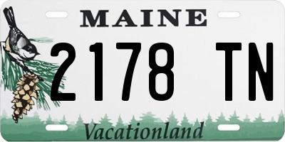 ME license plate 2178TN