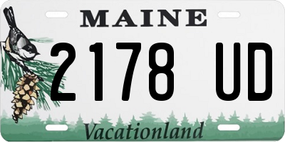 ME license plate 2178UD