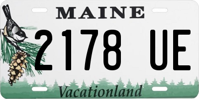 ME license plate 2178UE