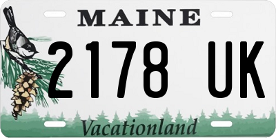ME license plate 2178UK
