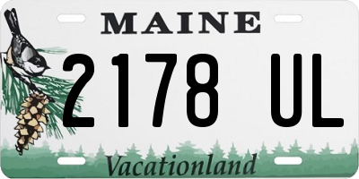 ME license plate 2178UL