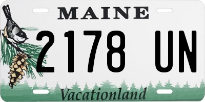 ME license plate 2178UN