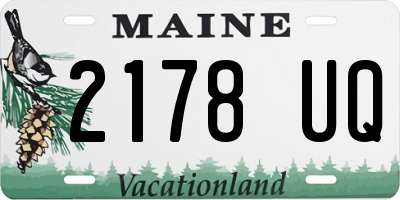 ME license plate 2178UQ