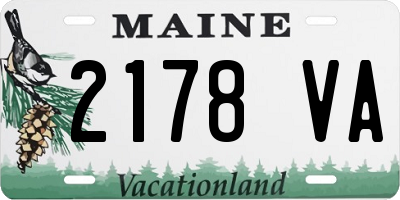 ME license plate 2178VA