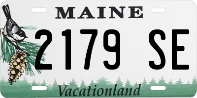 ME license plate 2179SE
