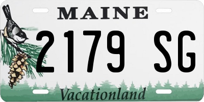 ME license plate 2179SG