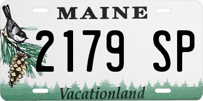 ME license plate 2179SP