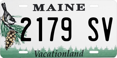 ME license plate 2179SV