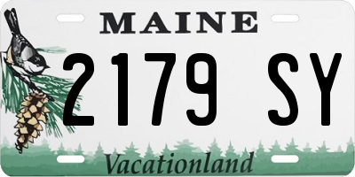 ME license plate 2179SY