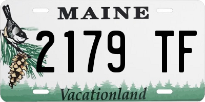 ME license plate 2179TF