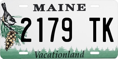 ME license plate 2179TK