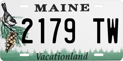 ME license plate 2179TW