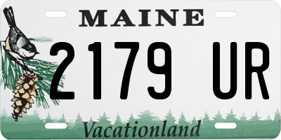ME license plate 2179UR