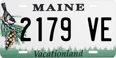 ME license plate 2179VE