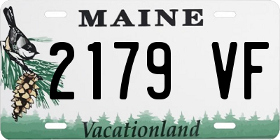 ME license plate 2179VF