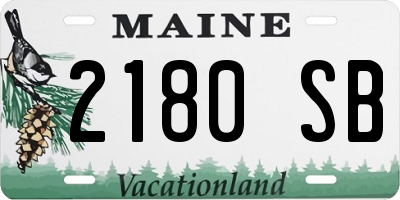 ME license plate 2180SB