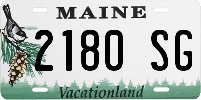 ME license plate 2180SG