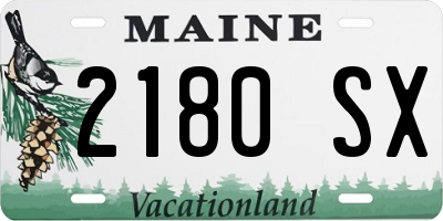 ME license plate 2180SX