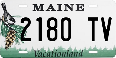 ME license plate 2180TV