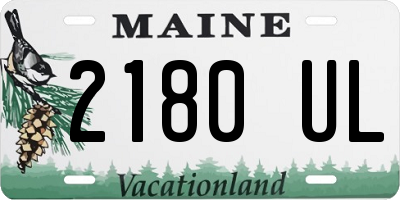 ME license plate 2180UL