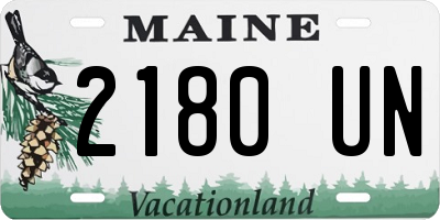 ME license plate 2180UN