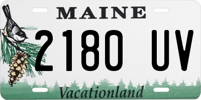 ME license plate 2180UV