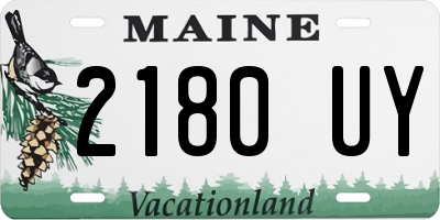 ME license plate 2180UY