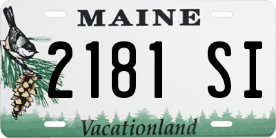 ME license plate 2181SI