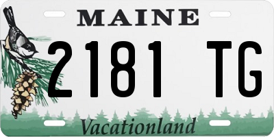 ME license plate 2181TG