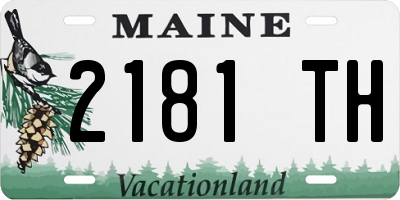 ME license plate 2181TH