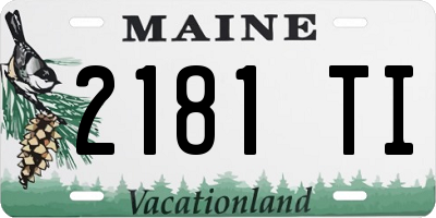 ME license plate 2181TI