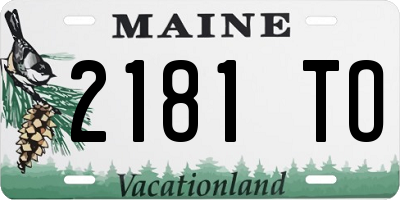 ME license plate 2181TO