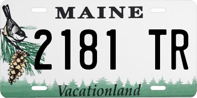ME license plate 2181TR