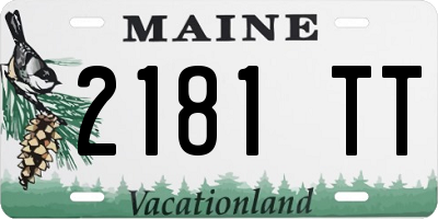 ME license plate 2181TT
