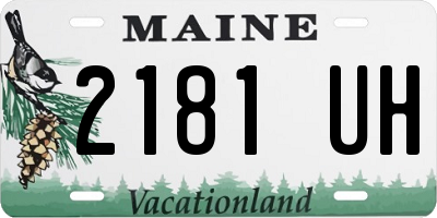ME license plate 2181UH