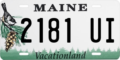 ME license plate 2181UI