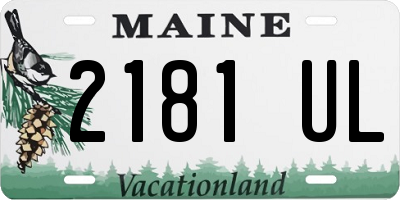ME license plate 2181UL