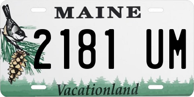 ME license plate 2181UM