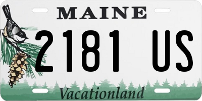 ME license plate 2181US