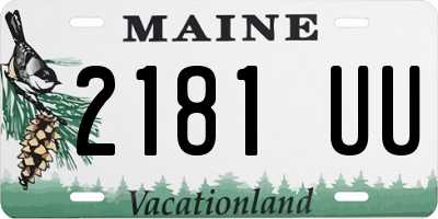 ME license plate 2181UU