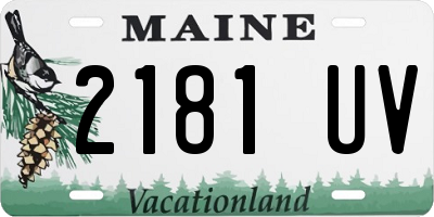 ME license plate 2181UV