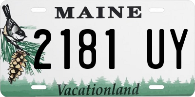 ME license plate 2181UY