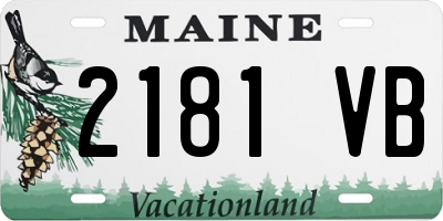 ME license plate 2181VB