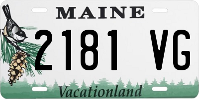 ME license plate 2181VG