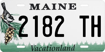 ME license plate 2182TH