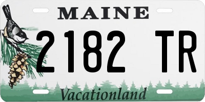 ME license plate 2182TR