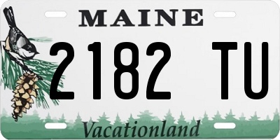ME license plate 2182TU